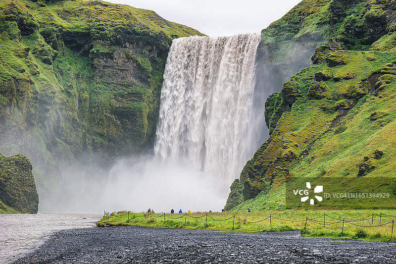 冰岛斯科加瀑布图片素材