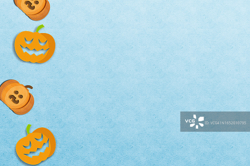 带有文案空间的万圣节背景，南瓜框架图片素材