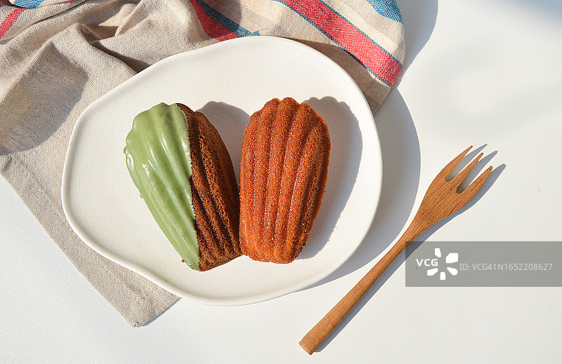 玛德琳磅饼：法式糕点图片素材