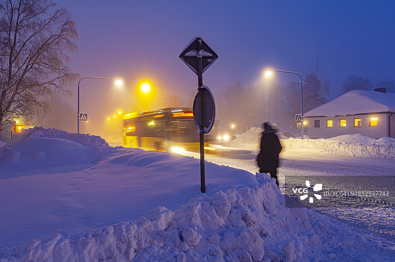 冬季的瑞典拉普兰加里瓦勒村图片素材