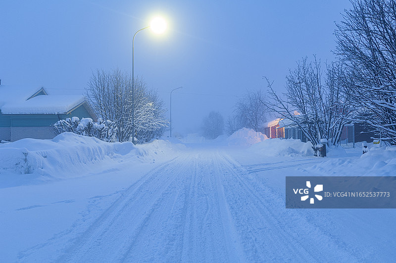 冬季的瑞典拉普兰加里瓦勒村图片素材
