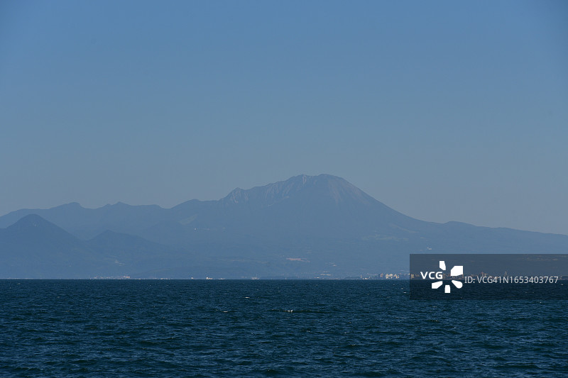 从境港眺望大山图片素材