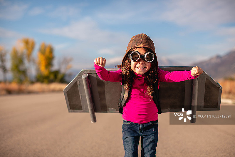 喷气背包女孩图片素材