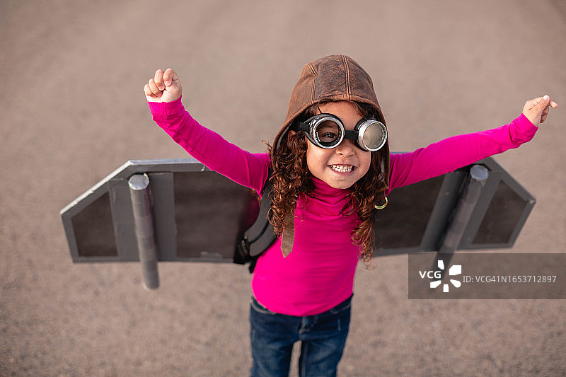 喷气背包女孩图片素材