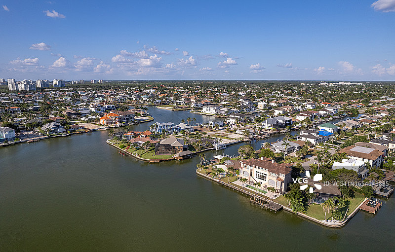 无人机照片 - 那不勒斯沿海社区图片素材