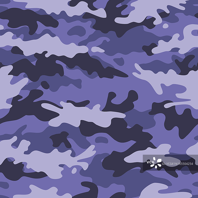 迷彩矢量图 - 无缝拼贴（蓝色变形虫）图片素材