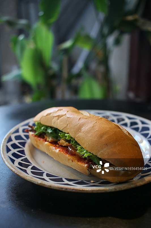越南红烧肉法棍三明治图片素材