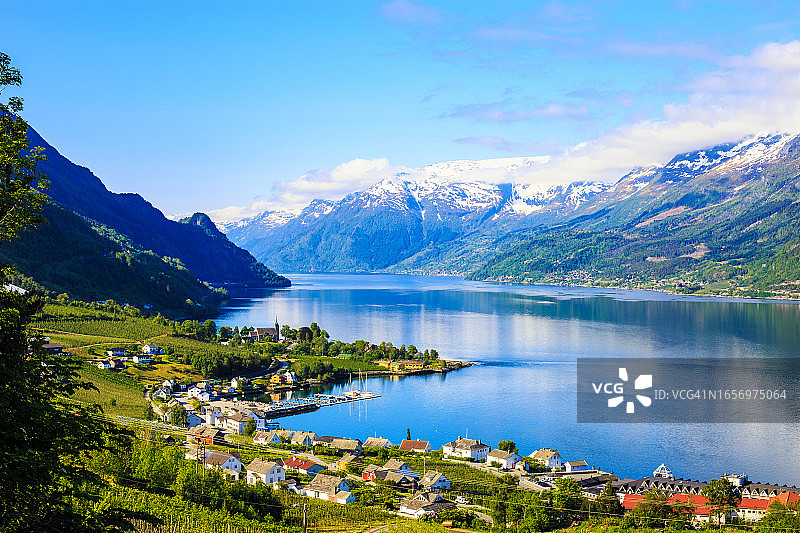 清晨挪威索尔峡湾美景图片素材