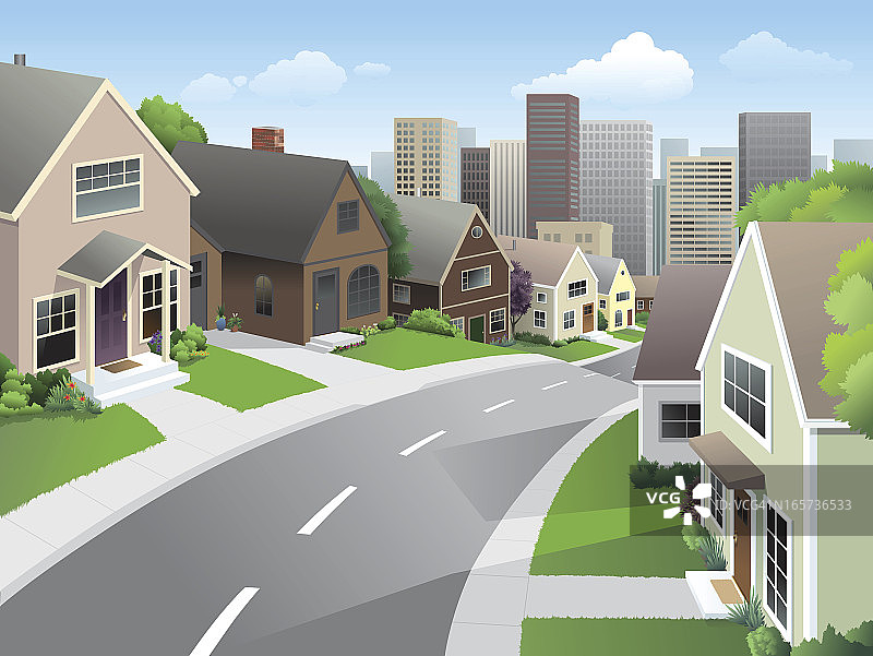 郊区与城市图片素材