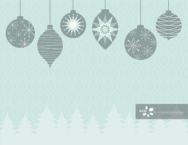 圣诞节装饰品（红色和绿色版本）图片素材