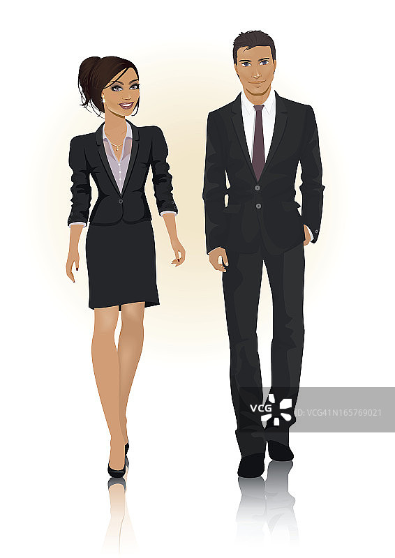 商人和女人全身像图片素材