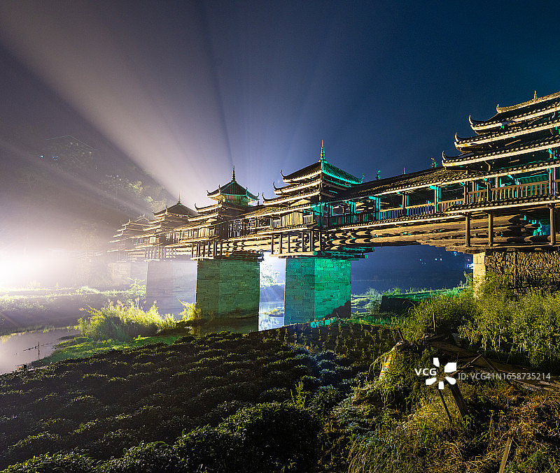 中国三江程阳风雨桥图片素材