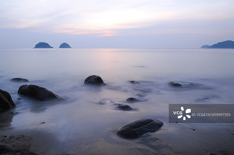 全罗南道丽水市的 Musulmok 海滩图片素材