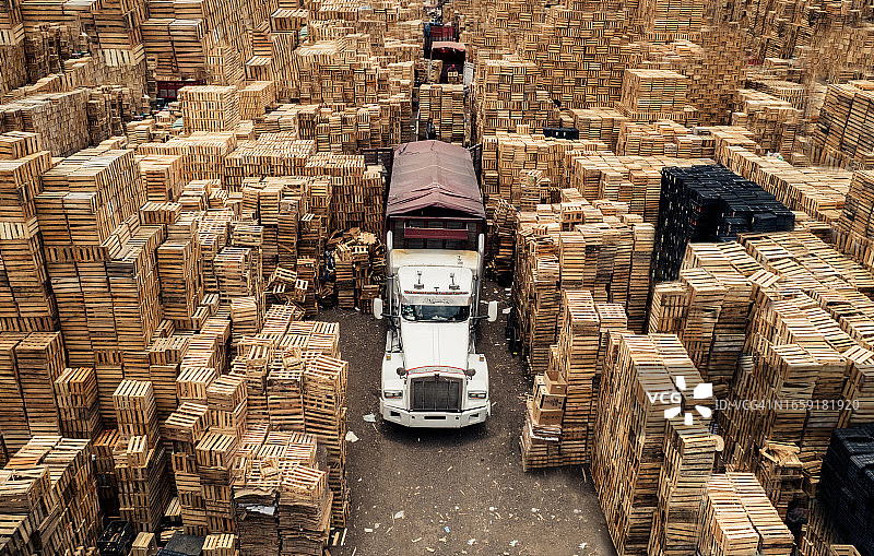 墨西哥城阿巴斯托斯市场鸟瞰图图片素材