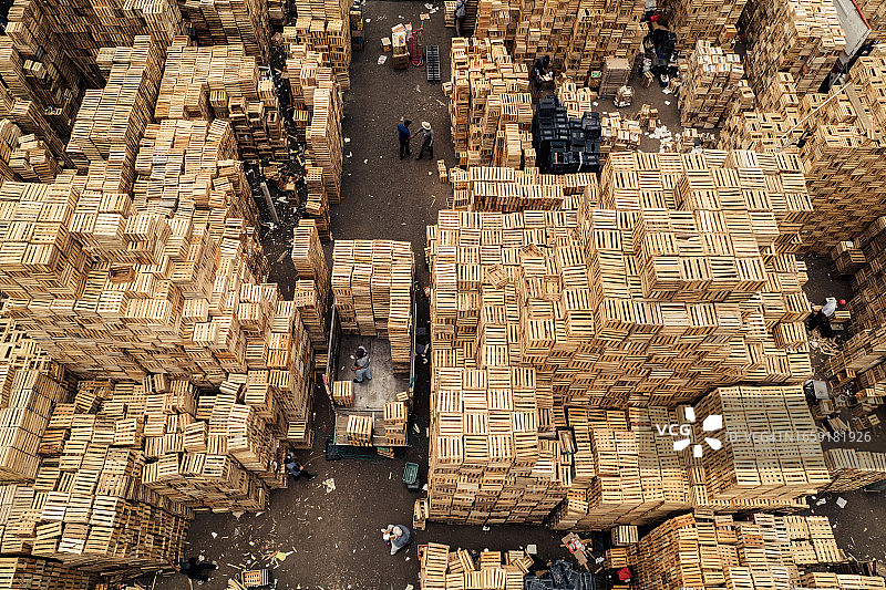 墨西哥城阿巴斯托斯市场鸟瞰图图片素材