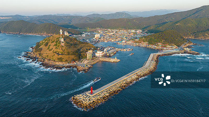 庆尚北道盈德郡竹山港日出图片素材