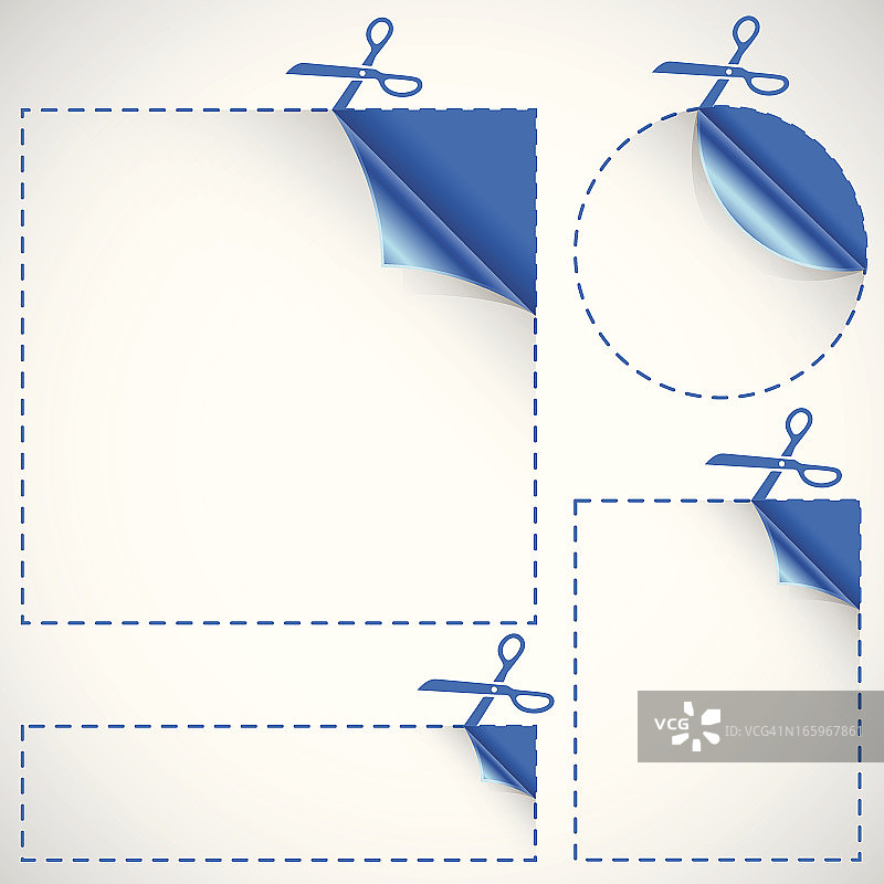 剪切和裁剪边框图片素材