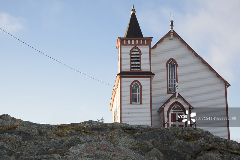 纽芬兰的旧教堂图片素材