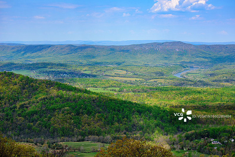 谢南多厄河谷和谢南多厄河图片素材