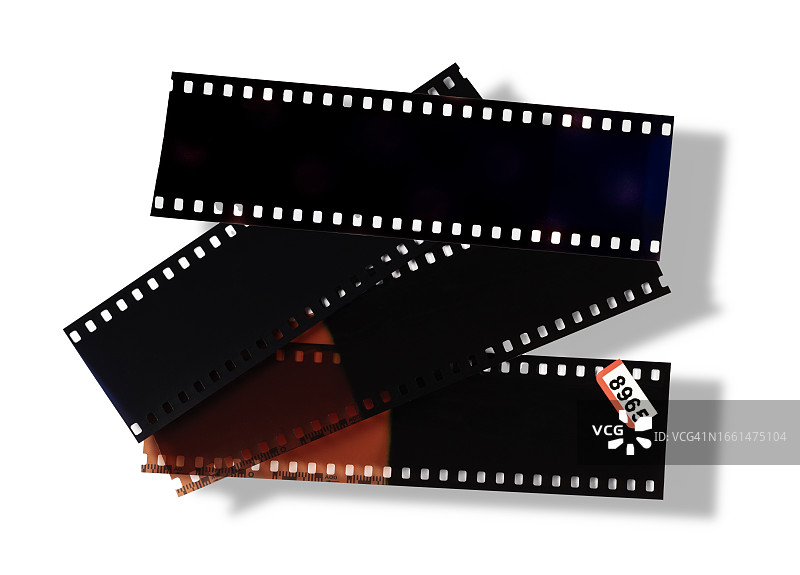 彩色胶片底片堆（35毫米）图片素材