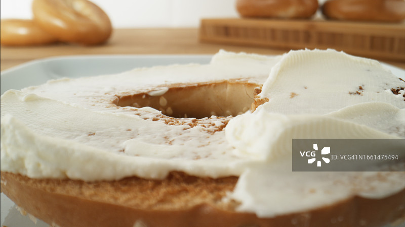 奶油奶酪百吉饼图片素材