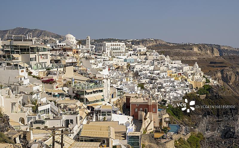 希腊圣托里尼费拉全景图片素材