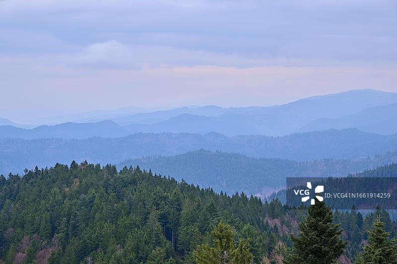 德国黑森林布劳恩山顶的景色图片素材