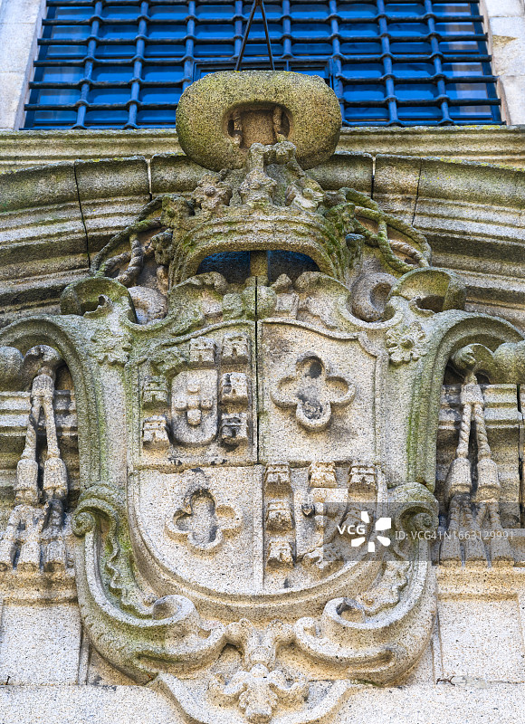 中世纪石制徽章图片素材