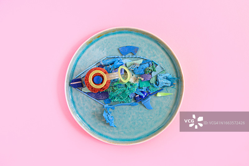 塑料鱼概念图片素材