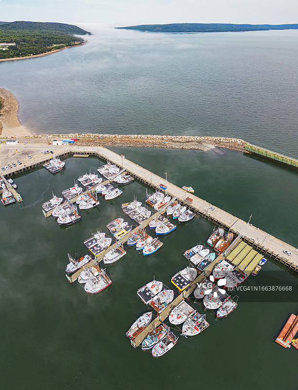 扇贝捕捞码头图片素材