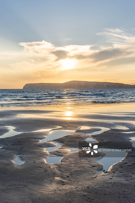 怀特岛的康普顿湾图片素材
