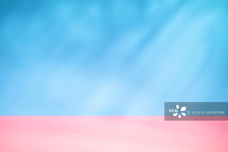 具有浅蓝色和粉红色以及抽象斑驳光效的简约3D房间舞台背景图片素材