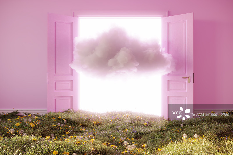 打开通往自然之门图片素材