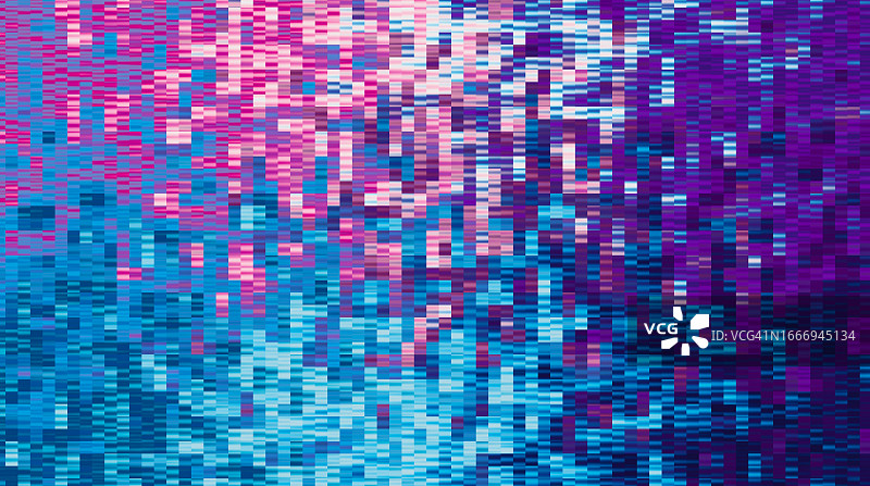 抽象几何像素正方形蓝粉紫色纹理背景图片素材