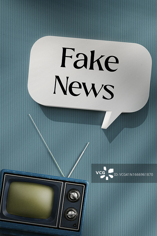 电视与虚假新闻图片素材