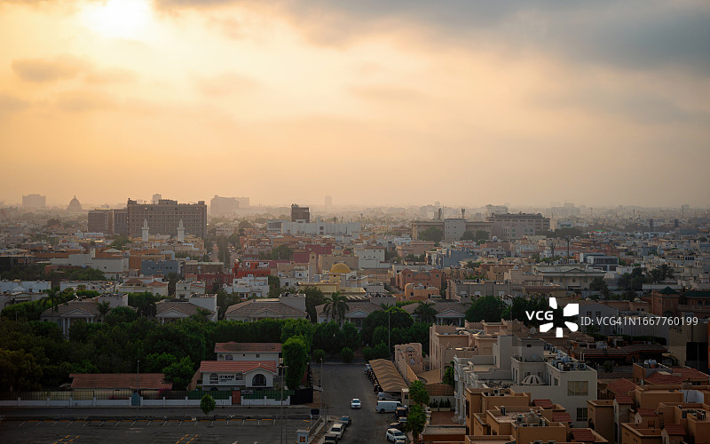 沙特阿拉伯吉达城市景观（早晨）图片素材
