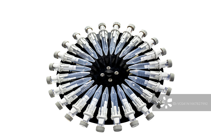 带有血液管旋转器的试管图片素材