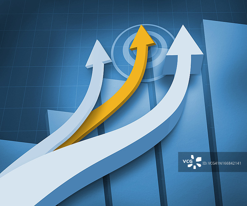 蓝色箭头数字背景图片素材