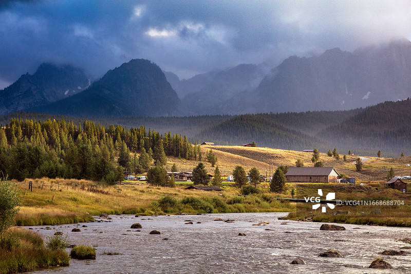 美国爱达荷州斯坦利图片素材