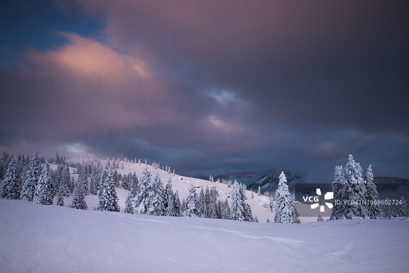 冬天日落图片素材