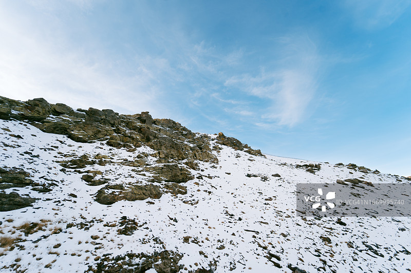 格拉纳达内华达山脉的雪山图片素材