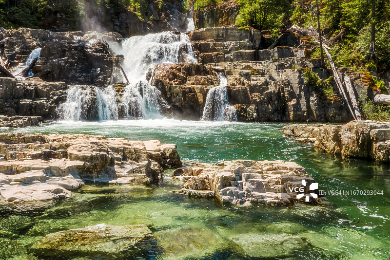 加拿大温哥华岛迈拉瀑布（2023年6月8日）图片素材