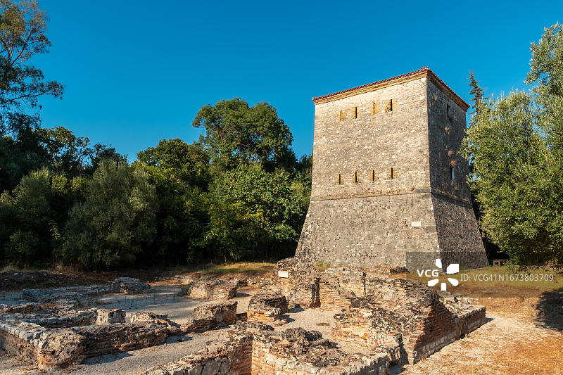 阿尔巴尼亚布特林特国家公园考古遗址中的威尼斯塔图片素材