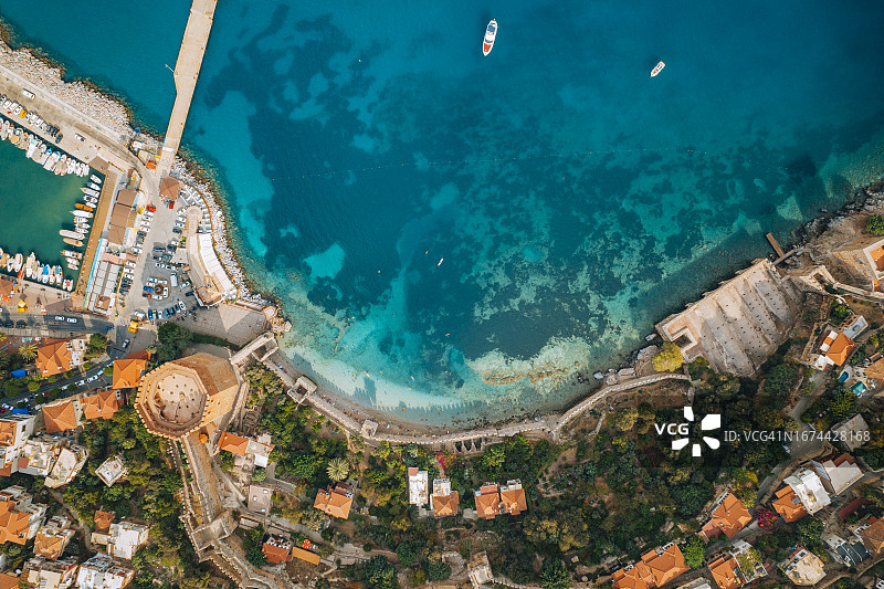 土耳其安塔利亚地区阿拉尼亚城堡图片素材