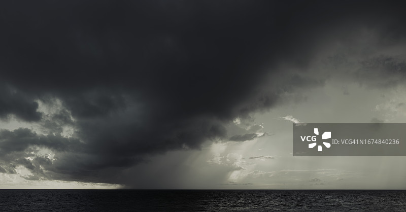 天空开始形成的暴风云图片素材