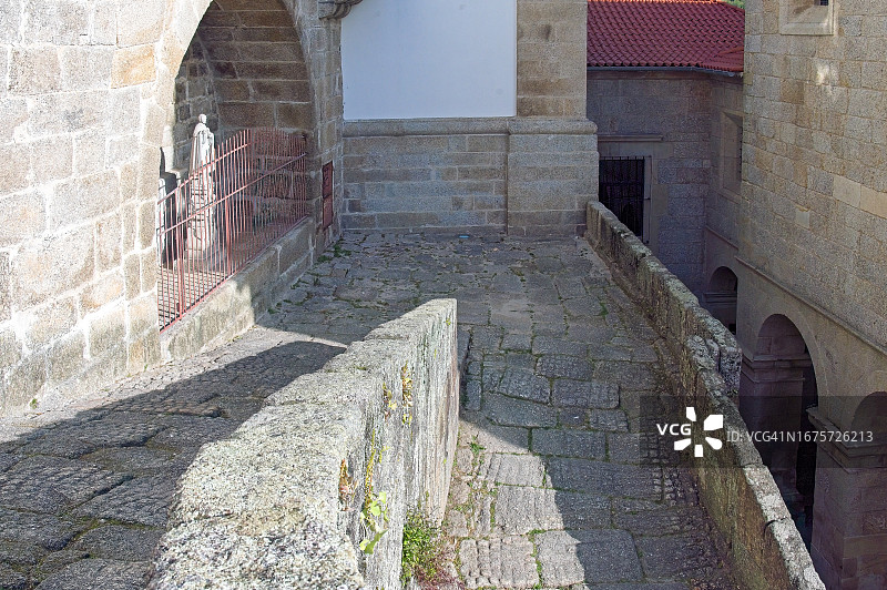 鹅卵石人行道图片素材