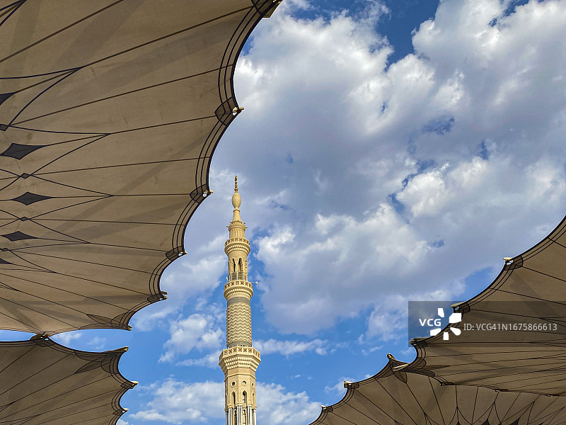 沙特阿拉伯麦地那的纳巴维清真寺图片素材