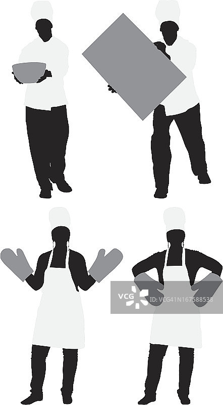 厨师剪影图片素材