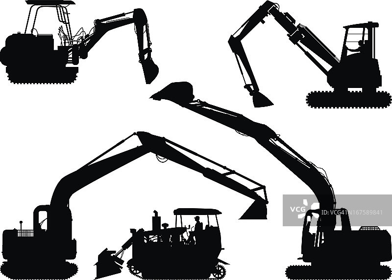 挖掘机图片素材