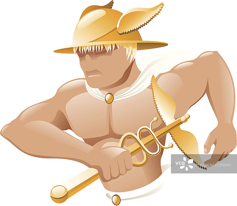 希腊神祇 - 赫尔墨斯图片素材